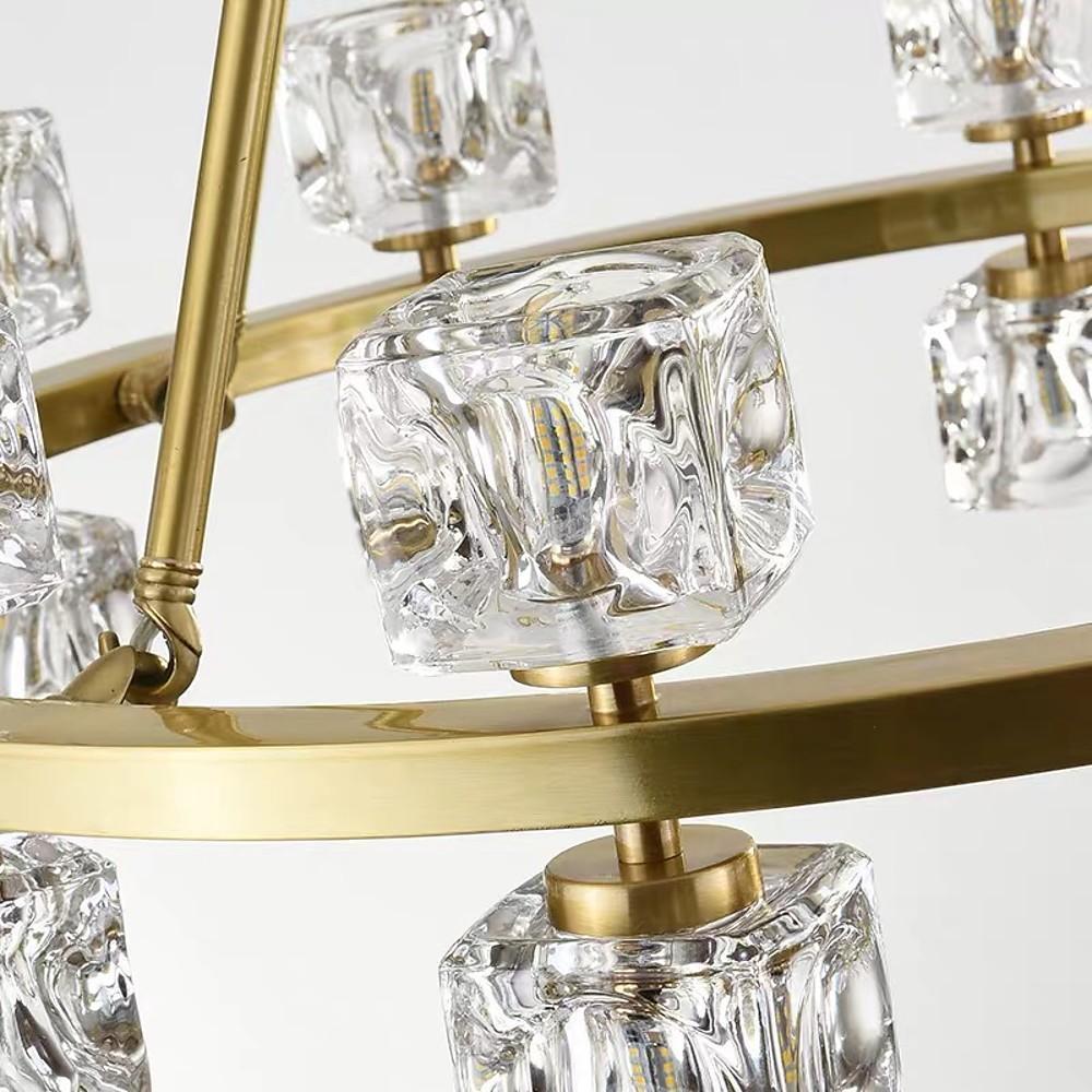 Circles Spotlights Industrial Brass Chandeliers LED Ceiling Light