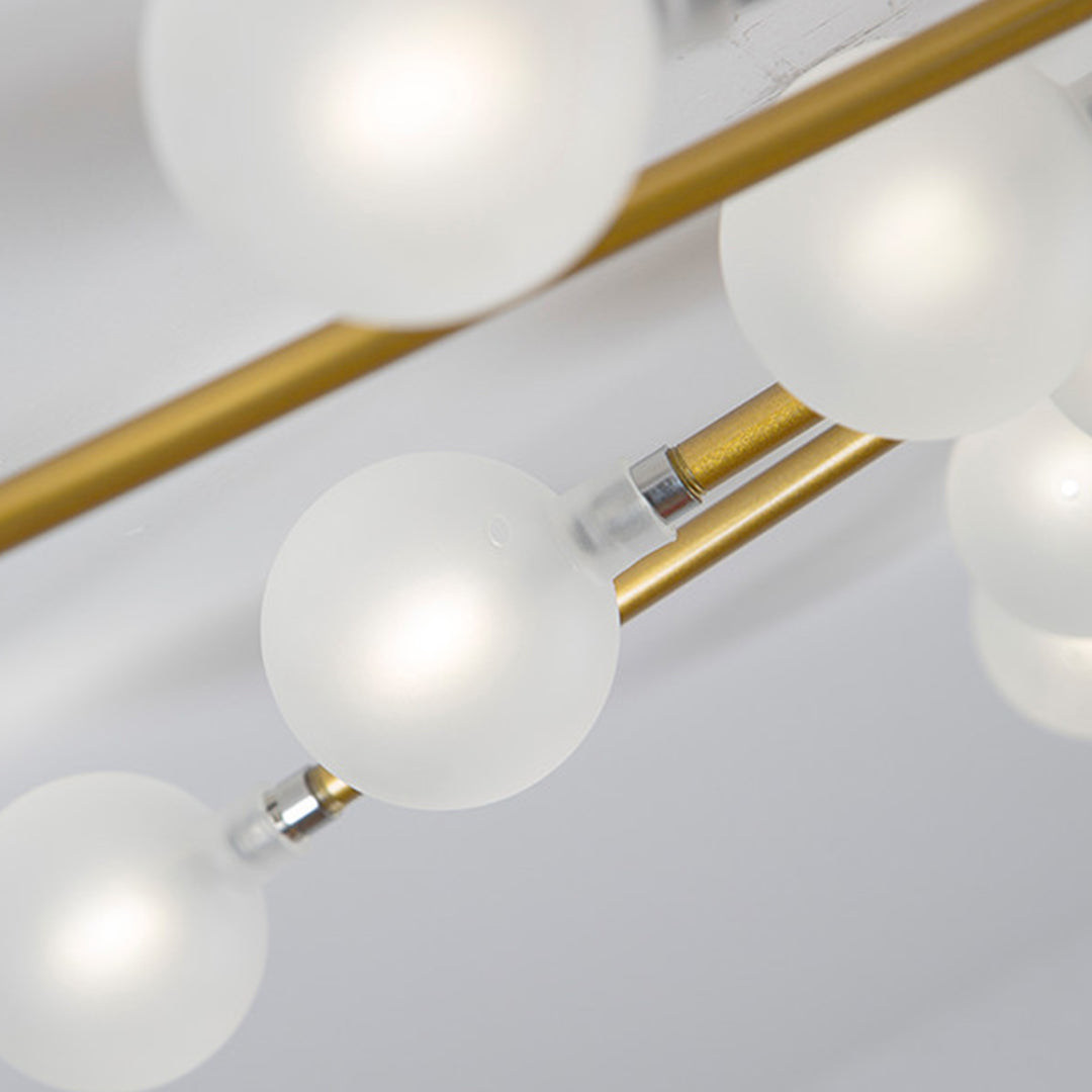 Glass Flush Mount Light Minimalist Sputnik Style Luxury Ceiling Light