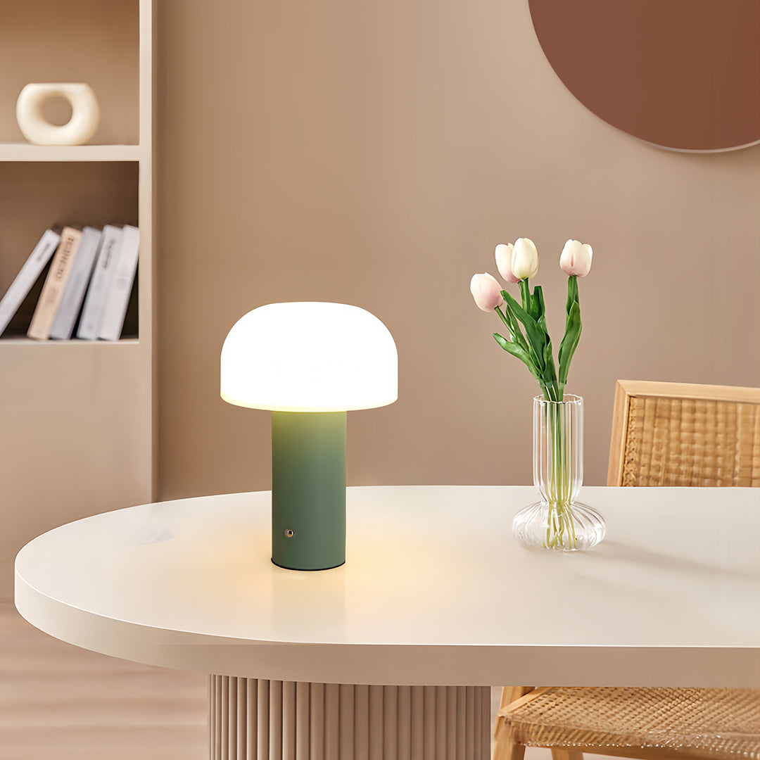 Novelty Table Lamps Iron Base and Rotomolded Mushroom Shade Lamp
