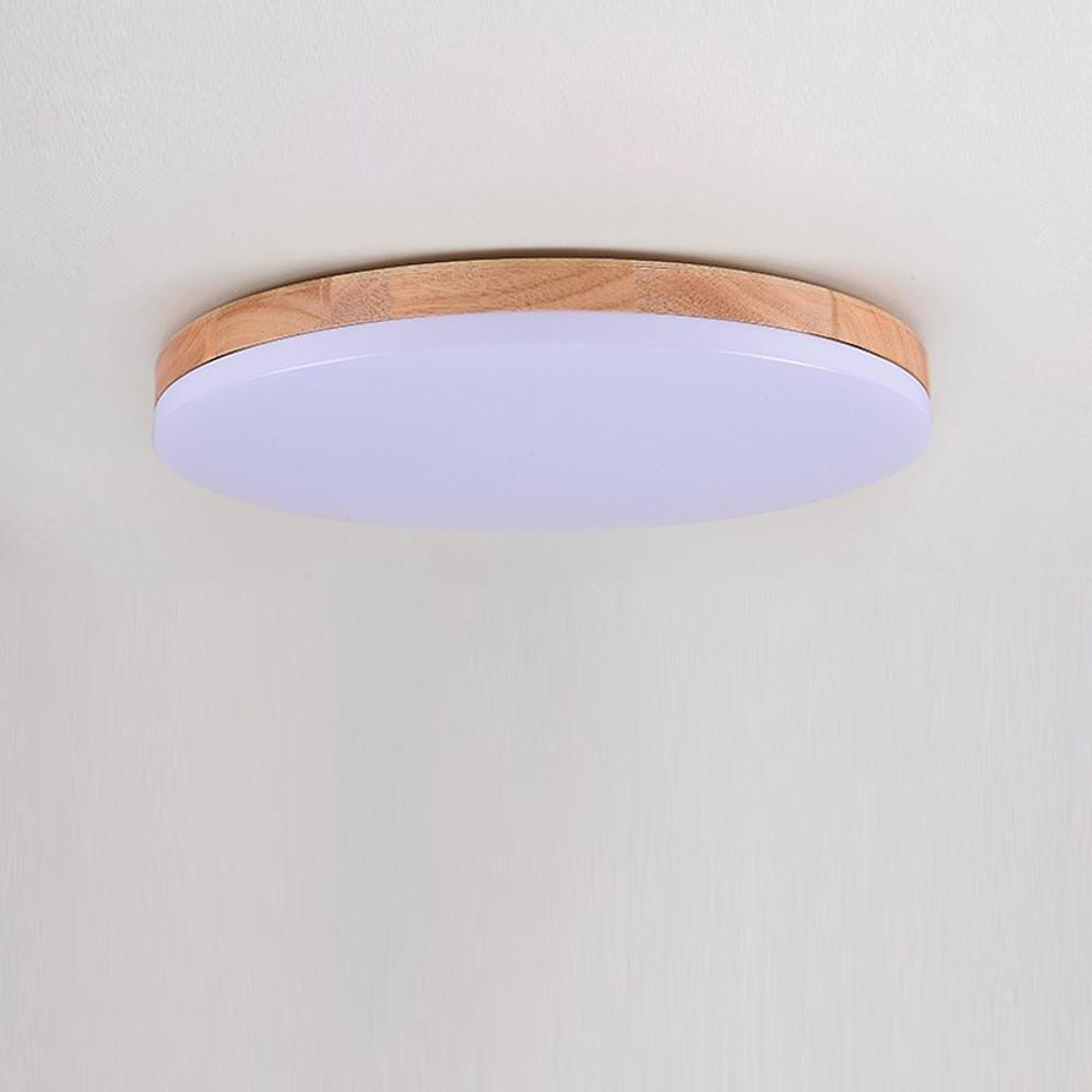 Circular Minimalist Flush Mount Light Wood Acrylic LED Ceiling Lights