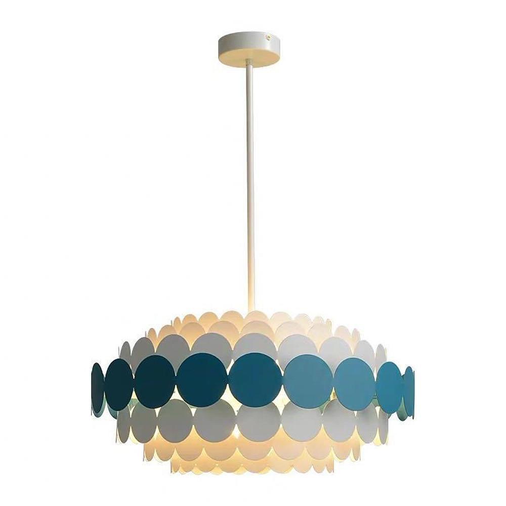 Circles Frills Blue Pendant Light Metal Stylish Ceiling Light