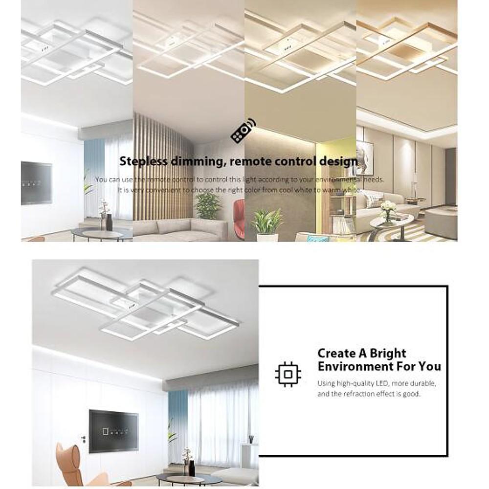 Display Of Rectangles Abstract LED Flush Mount Ceiling Lights