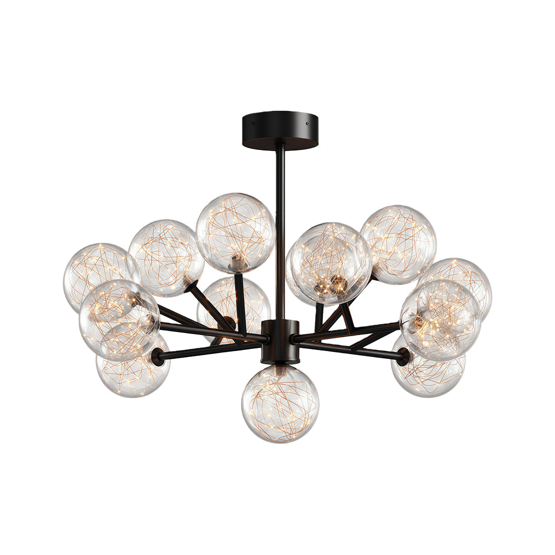 Modern Glass Globe Chandelier Full Sky Star Ceiling Light