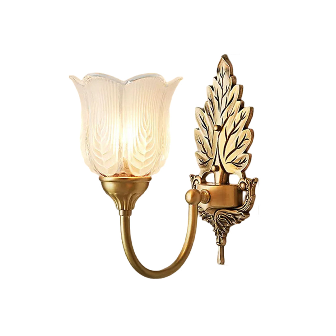 Brass Wall Light American Full Brass Artistic Bud Wall Lamp
