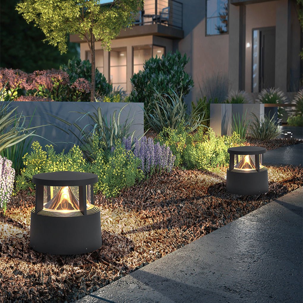 Short Bollard Light Volcano Cob Lawn Aluminum Light