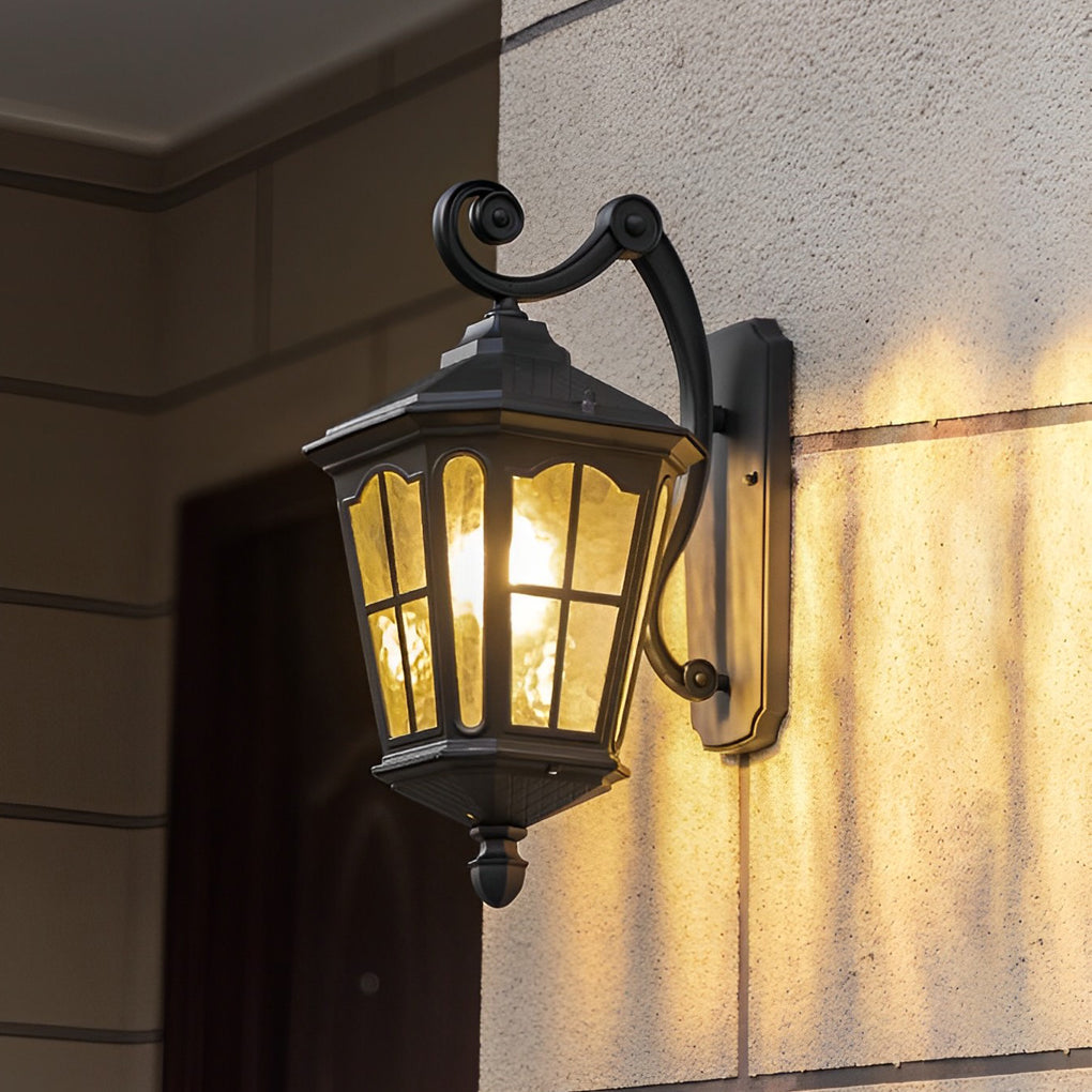 Outdoor Front Porch Lights Vintage LED Aluminum Solar Light