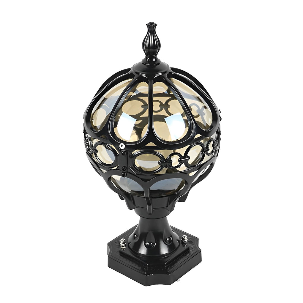 Outdoor Globe Pillar Lights European Die-Cast Aluminum Light