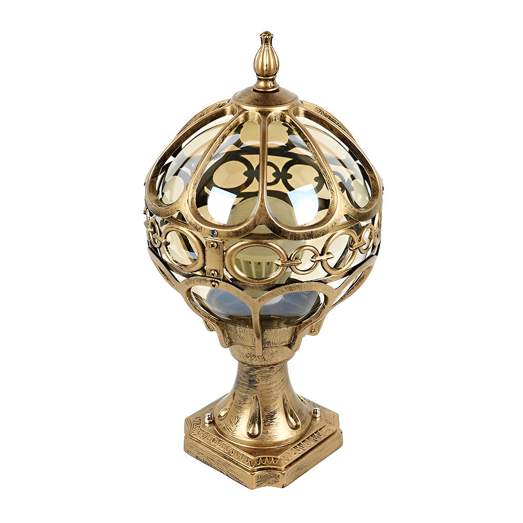 Outdoor Globe Pillar Lights European Die-Cast Aluminum Light