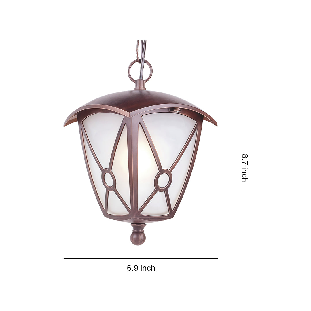 Outdoor LED Pendant Lights Black Metal Waterproof Ceiling Lights