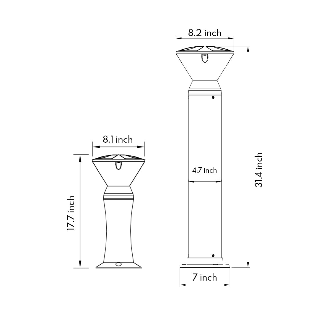 Outdoor LED Garden Lights Modern Minimalist Style Bollard Light