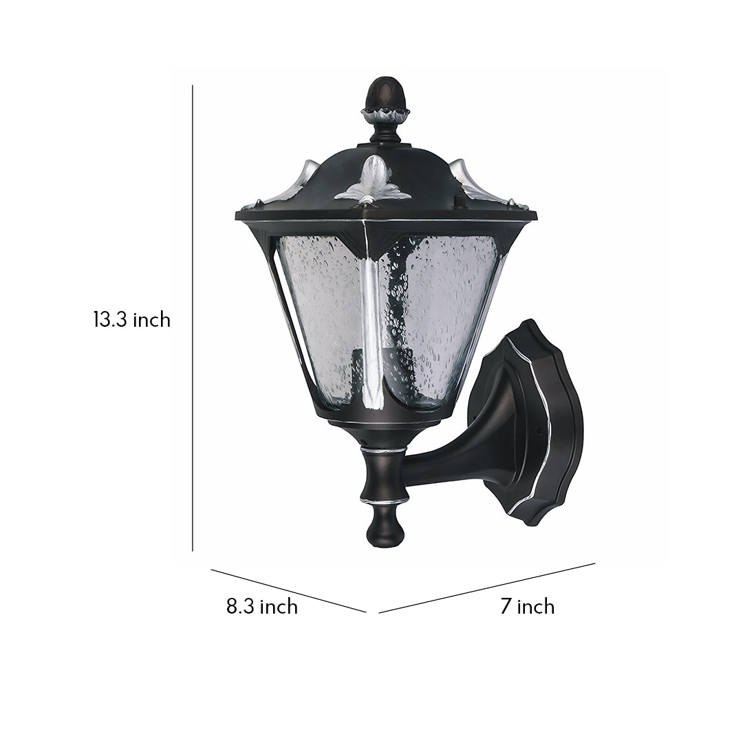 Outdoor Light for Wall Weatherproof Glass Shade Classic Aluminum Lamp