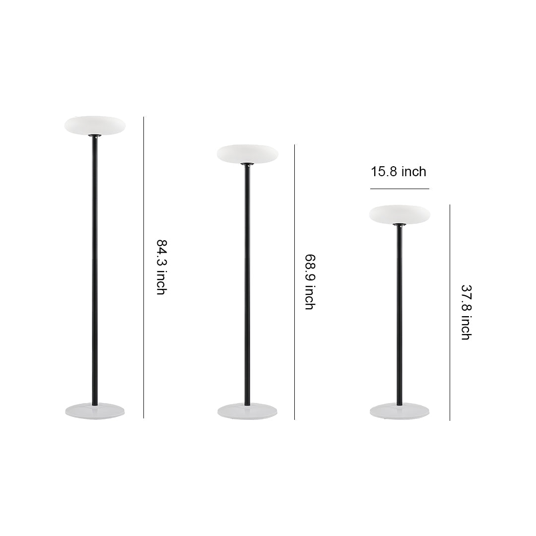 Outdoor Patio Floor Lamps Aluminum PE Body Solar Waterproof Light
