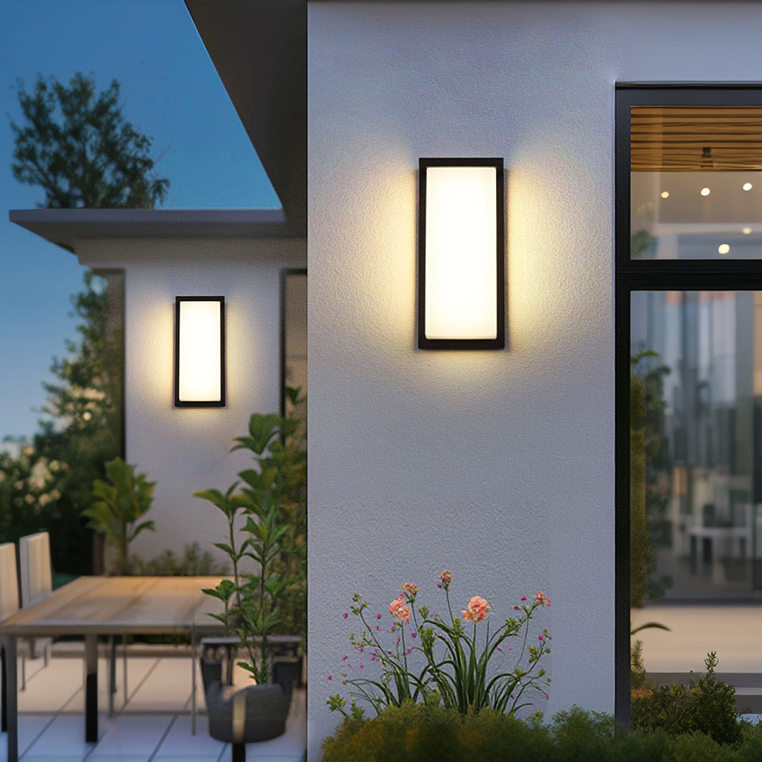LED Rectangular Outdoor Sconce Waterproof Die-Cast Aluminum