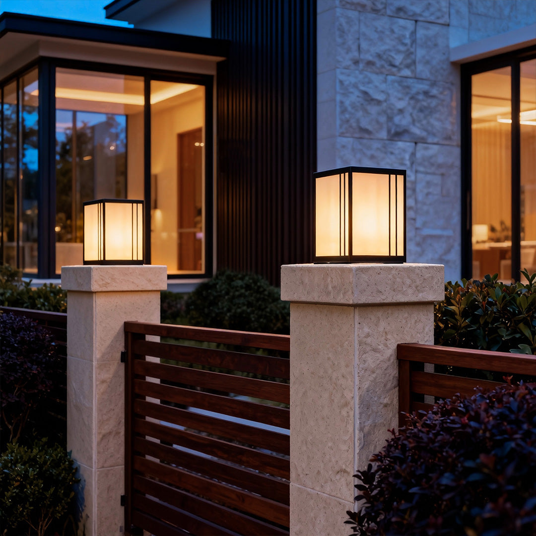 Outdoor Pillar Lights LED Waterproof Imitation Marble Light