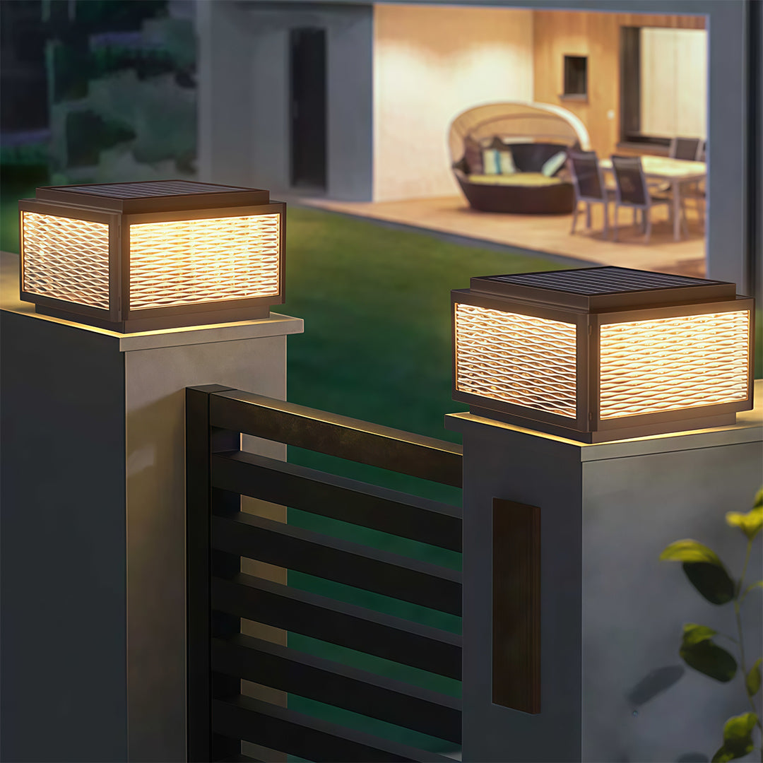 Outdoor Pillar Top Lights Waterproof Minimalist Post Light