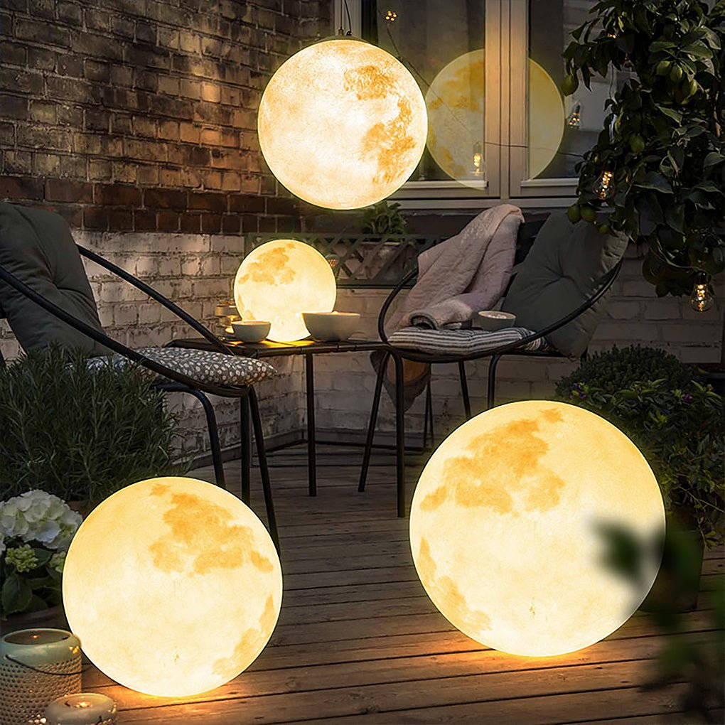 Outdoor Moon Lamp Spherical Resin Landscape Decorative Light