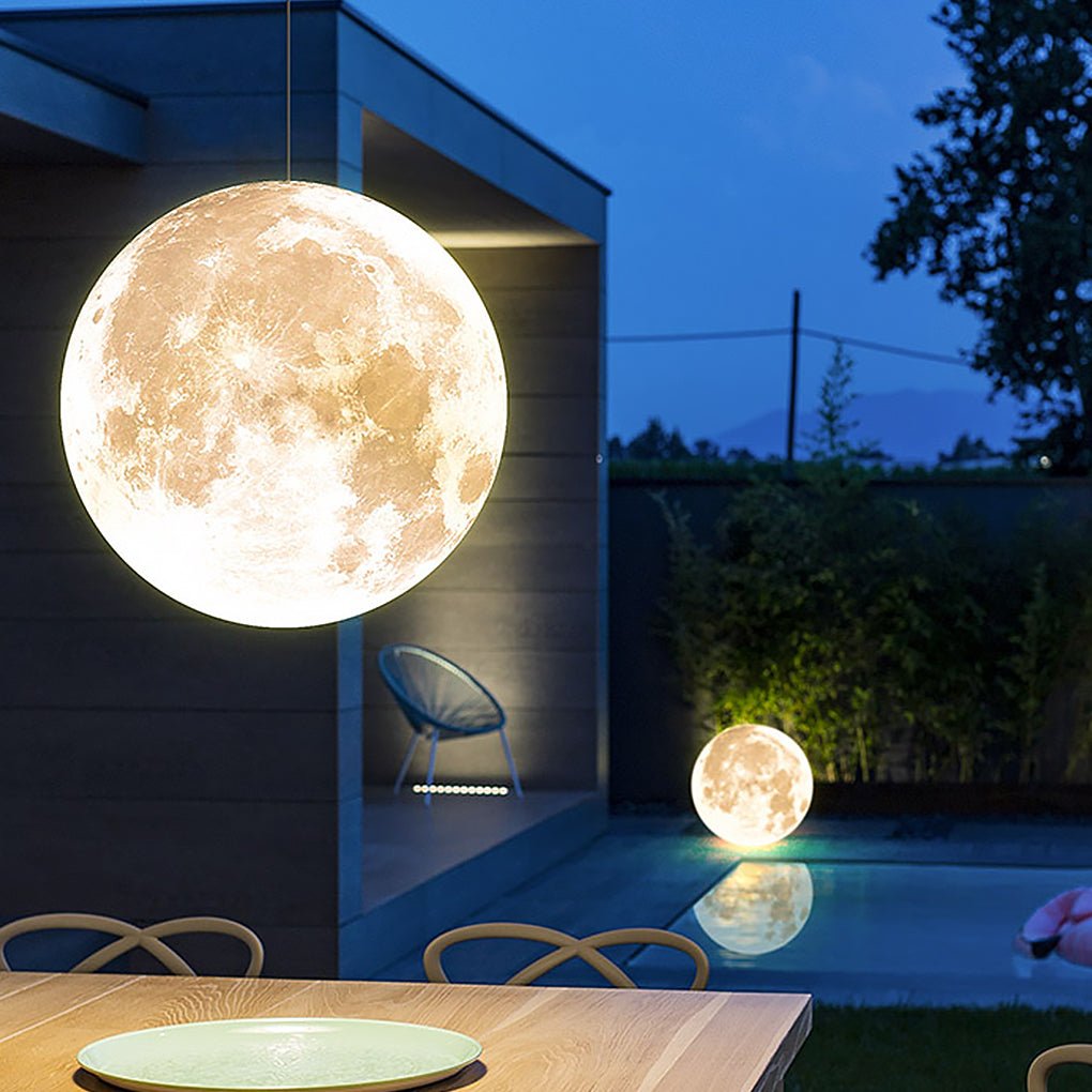 Outdoor Moon Lamp Spherical Resin Landscape Decorative Light
