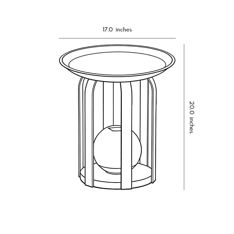 Outdoor Tray Floor Lamp Modern Dual-Function Waterproof Solar Lamp