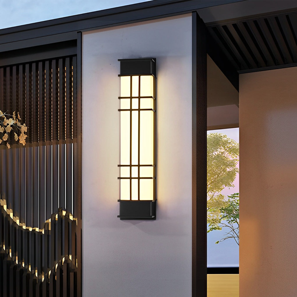 Outdoor Wall Sconce Black Retro Waterproof LED Light