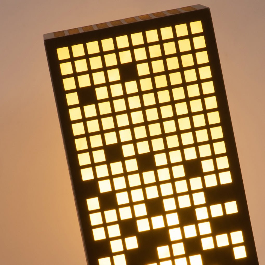 High-End Stainless Steel Outdoor LED Light with Unique Square Pattern for Elegant Bollard Lights