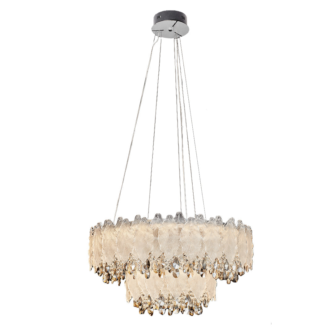 Country French Chandelier Gold Crystal Ceiling Light