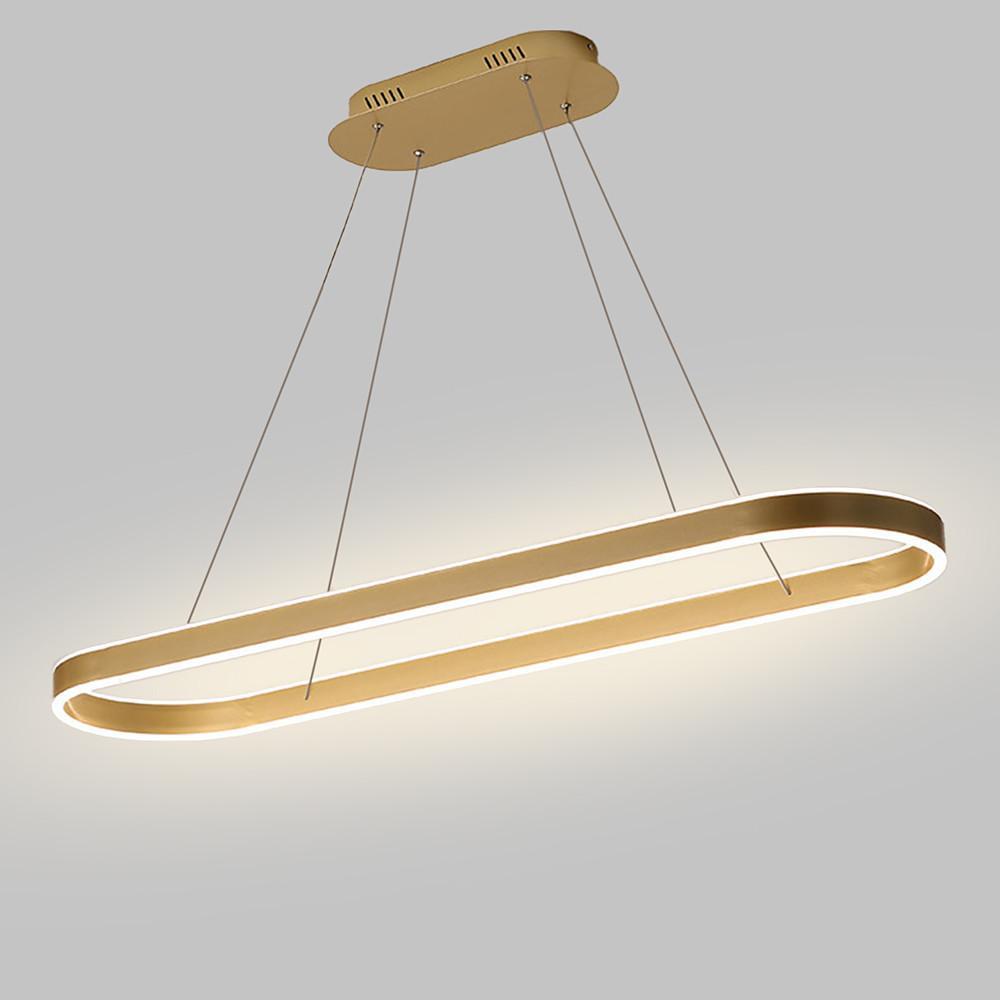 Oval LED Pendant Light Modern Aluminum Ceiling Light