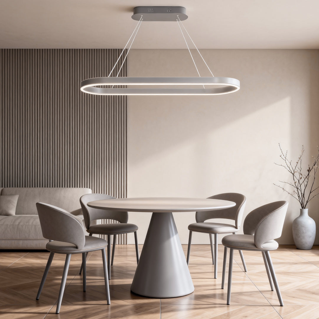 Oval LED Pendant Light Modern Aluminum Ceiling Light