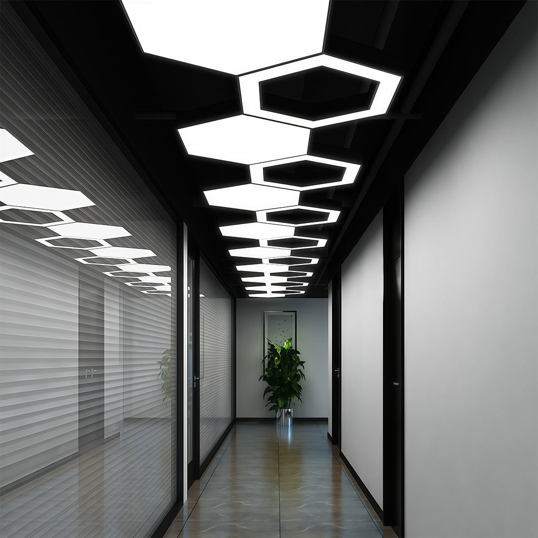 Modern Geometric Chandelier LED Hexagonal Ceiling Light