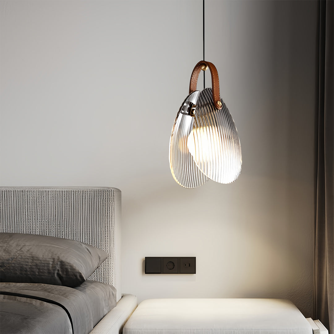 Hanging Glass Pendant Lights Nordic LED Pearl Shell Ceiling Light