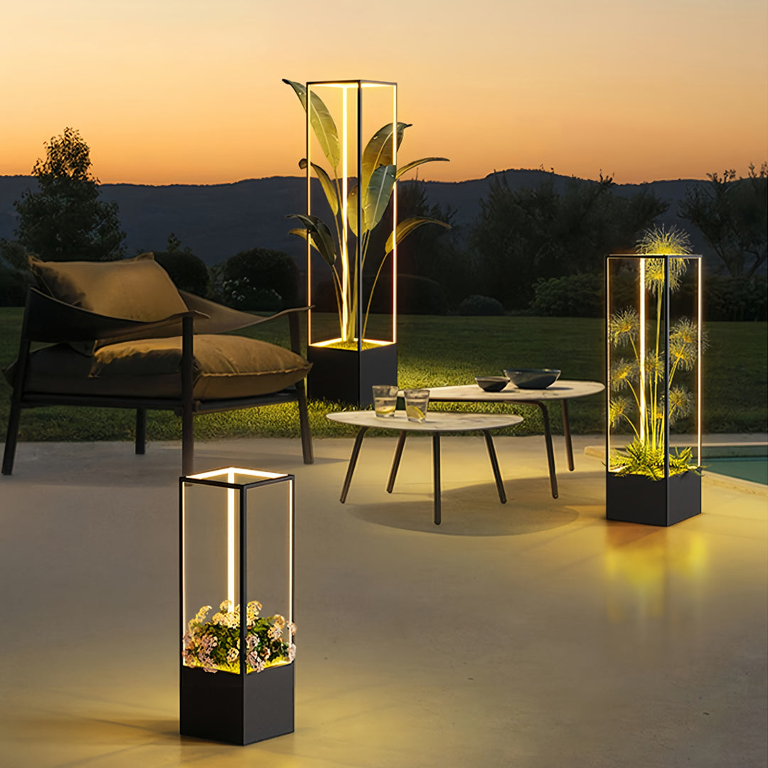 Square Floor Lamps with a Sleek Design Versatile Waterproof Light
