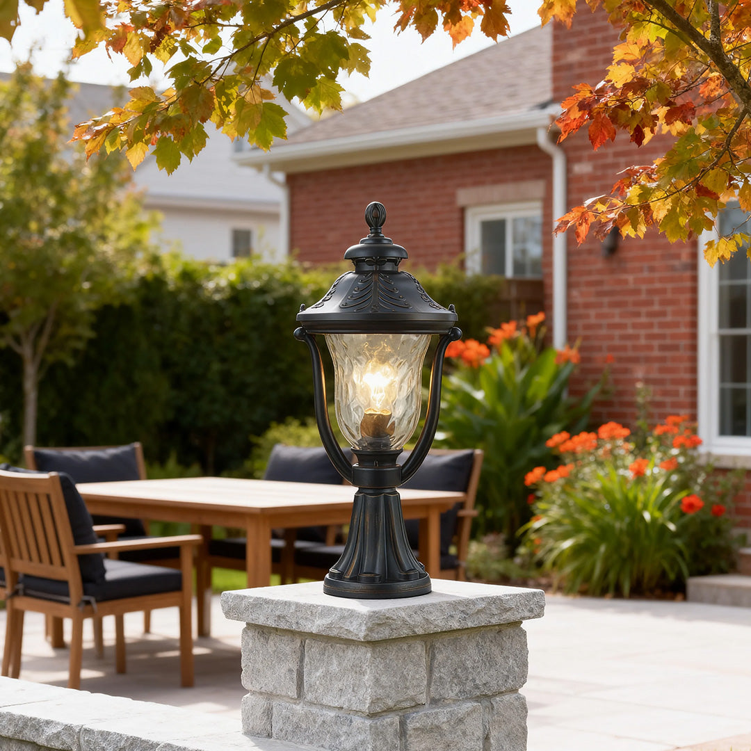 Modern Post Lights Waterproof Garden Coffee Aluminum Column Head Lamp