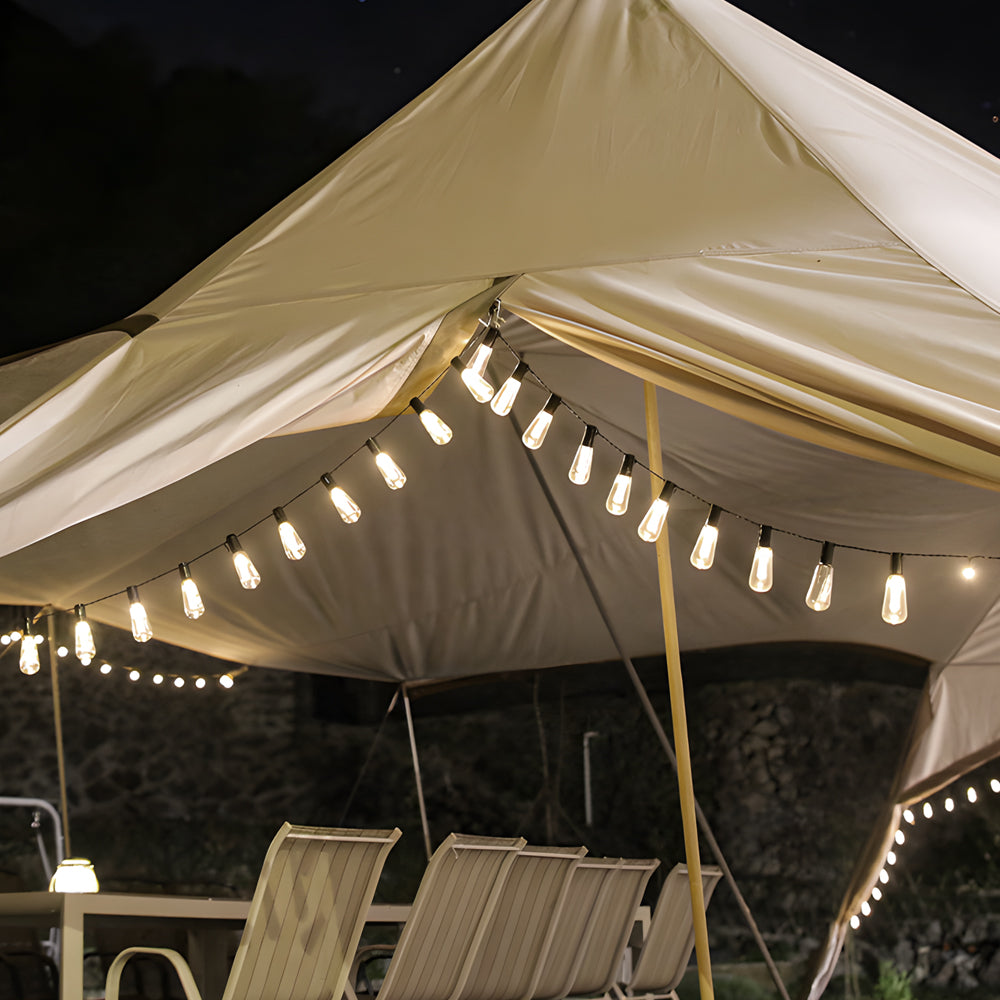 Vintage Solar Camping String Lights Camping Decorative