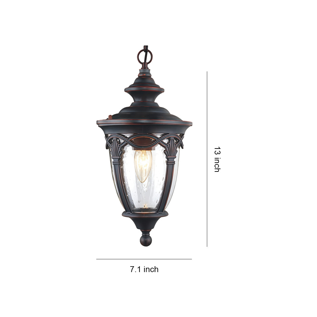 Pendant Porch Light with Adjustable Chain Outdoor Waterproof Light
