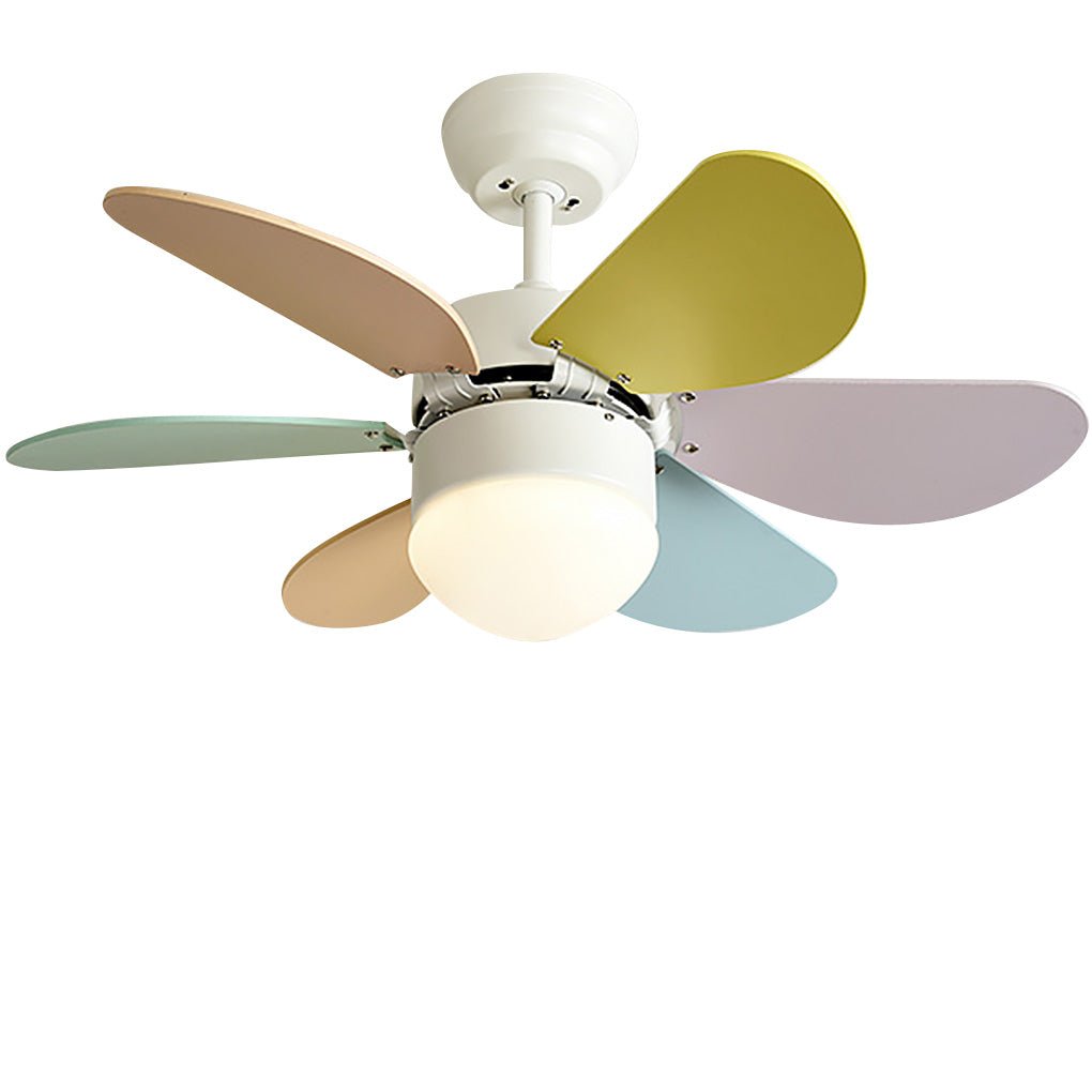 Colored Fan with Light Creative Mini Children's Room Ceiling Fan