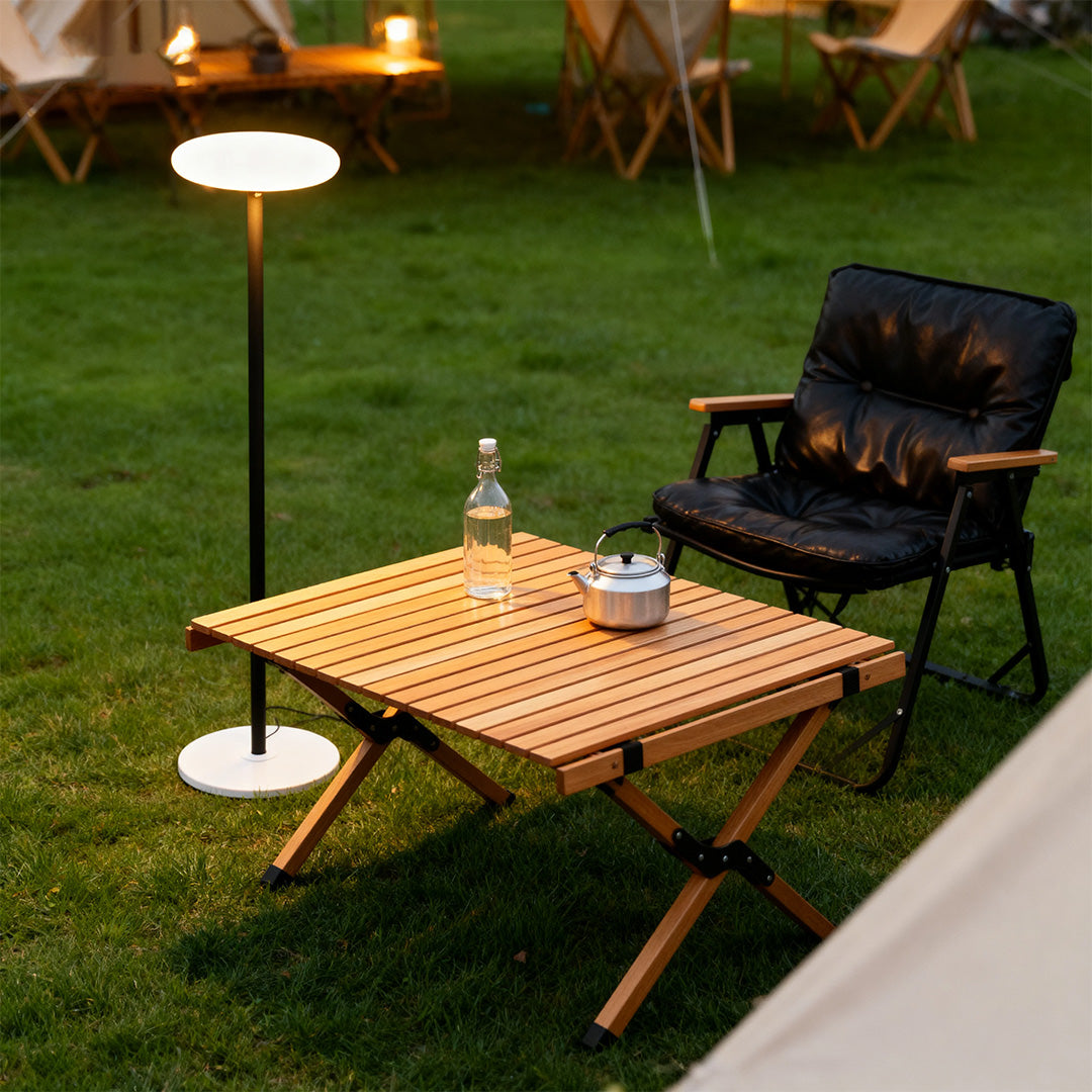 Outdoor Patio Floor Lamps Aluminum PE Body Solar Waterproof Light