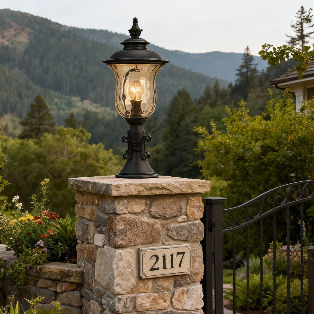Pillar Gate Lights Outdoor Waterproof European Style Classic Lamp