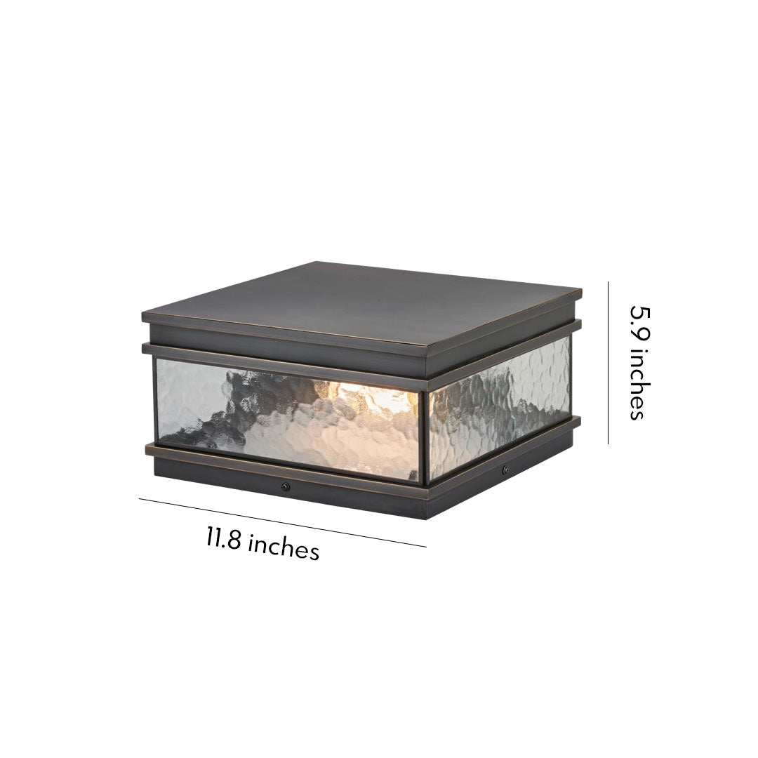 Pillar Mount Light Outdoor Square Courtyard Gate Lamp