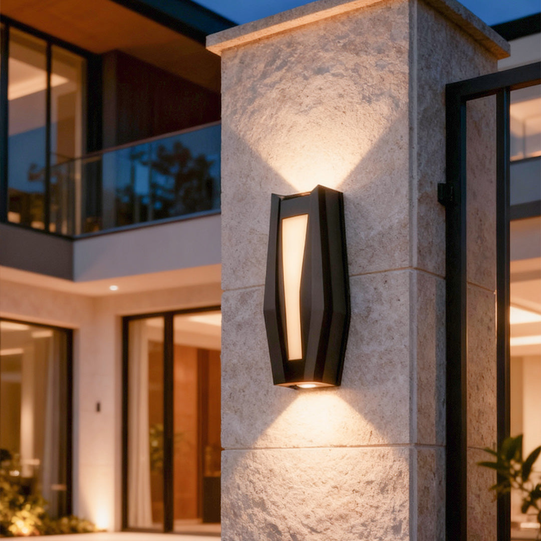 Up Down Outdoor Wall Light Geometric Minimalist Lamp