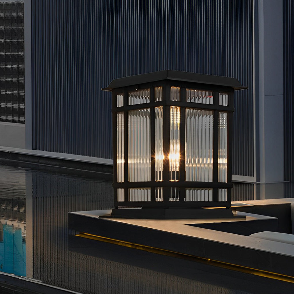 Pillar Solar Light Dual Power Supply Vintage LED Waterproof Light