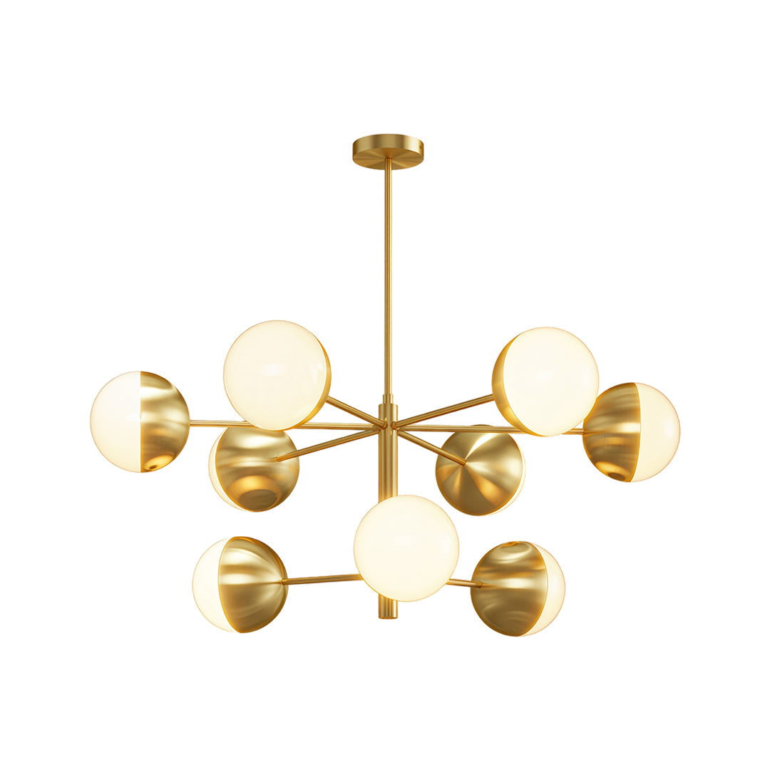 Globe Light Chandelier Modern Solid Copper Ceiling Light