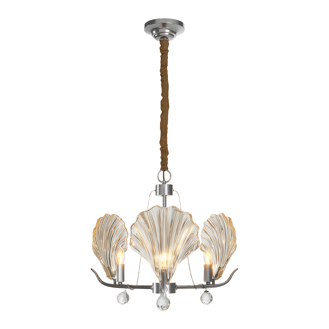 Shell Chandeliers Modern Copper Glass Ceiling Light