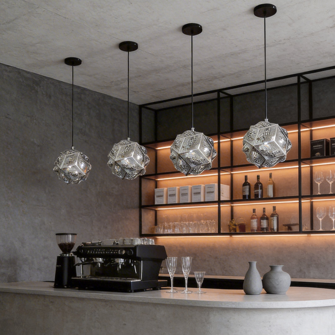 Polyhedron Pendant Light Modern Irregular Sphere Ceiling Light