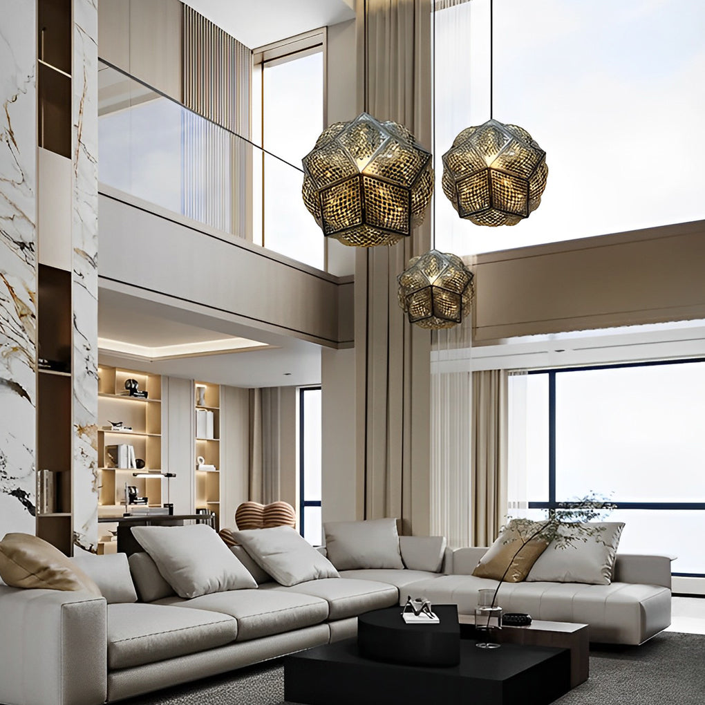 Polyhedron Pendant Light Modern Irregular Sphere Ceiling Light