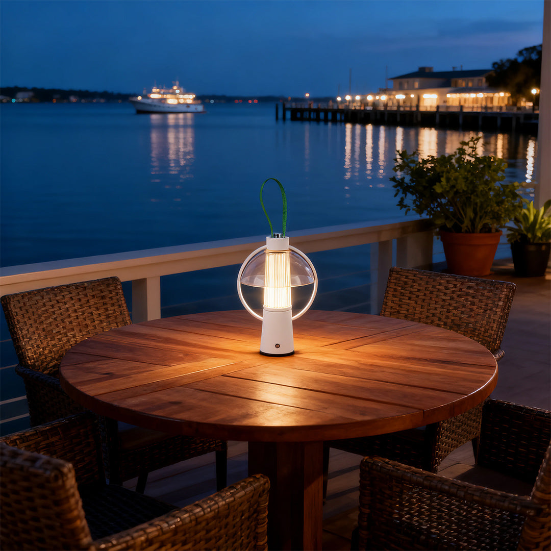 Circle Table Lamp with Iron Body Acrylic Shade Decorative Light