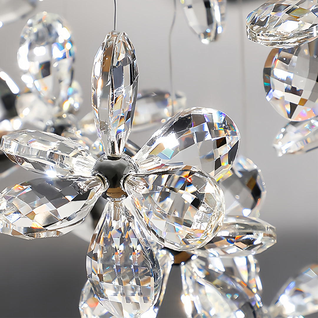Rock Crystal Chandelier Italian Flower Island Light