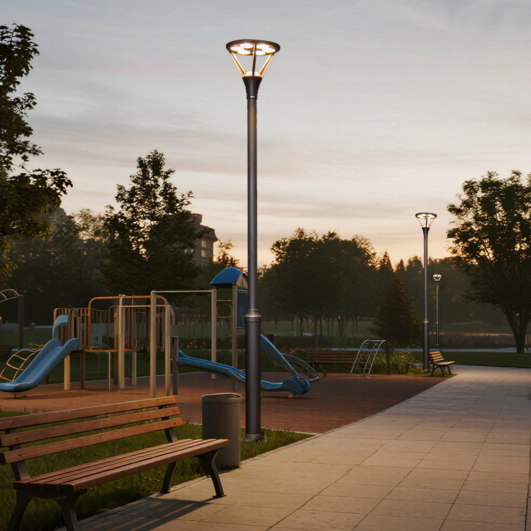 Minimalist 10 feet LED Outdoor Lamp Post Lights Modern