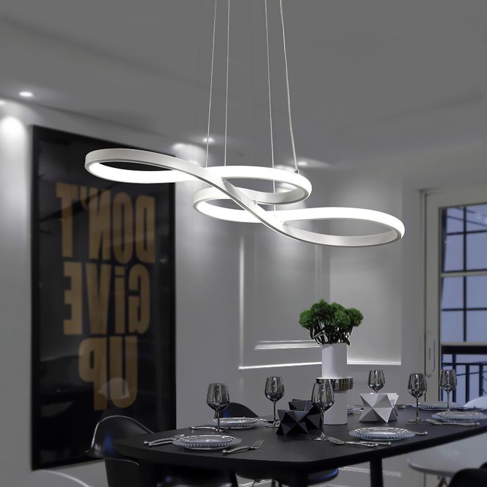 Geometric Design Semi Flush Chandeliers Metal Silica Gel Ceiling Lights