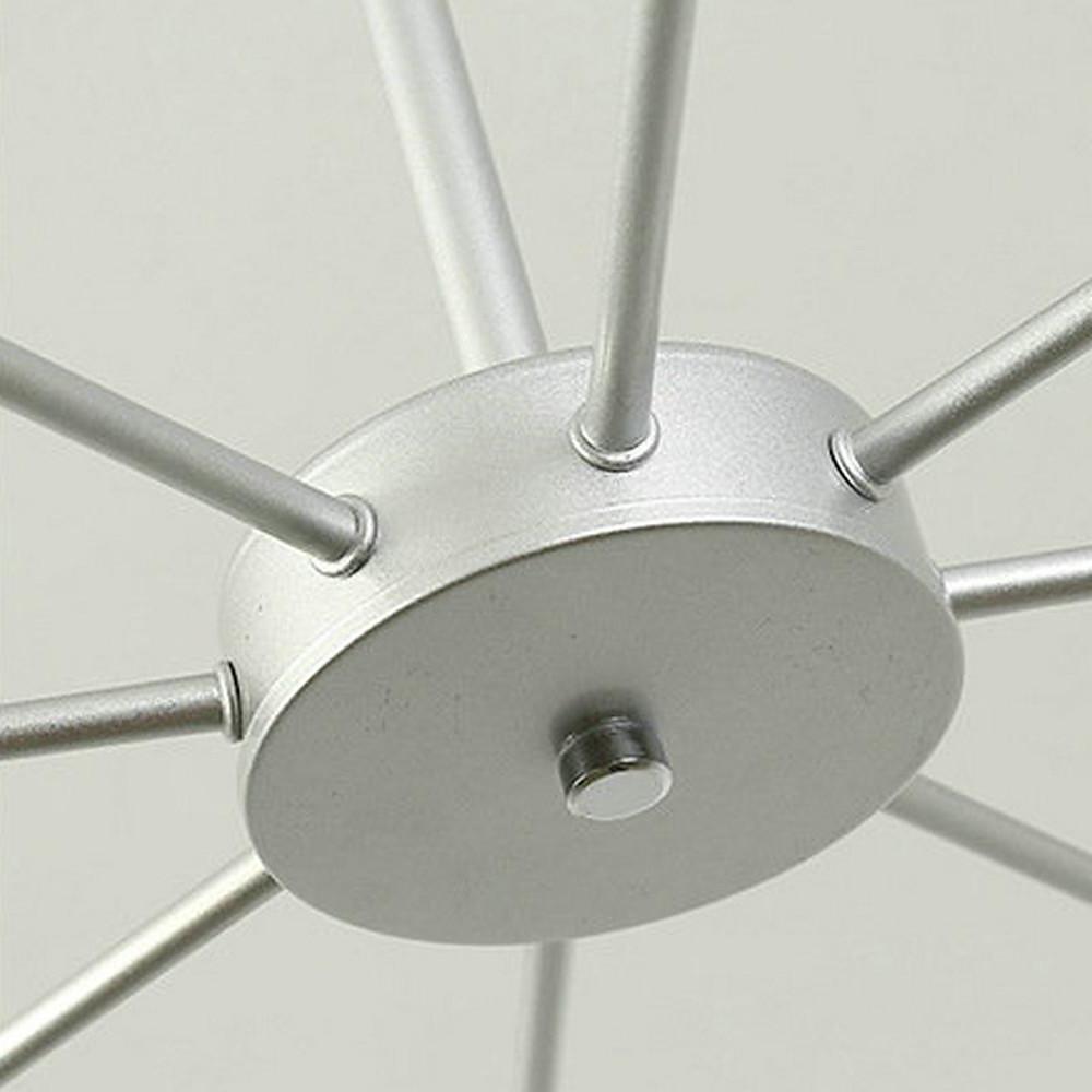 Blue Glass Sputnik Chandelier Metal See Glass Chandeliers with 8 LED Lights