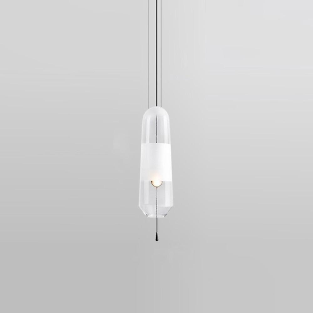 Long Oval Glass LED Nordic Pendant Lighting Hanging Lamp Ceiling Lights