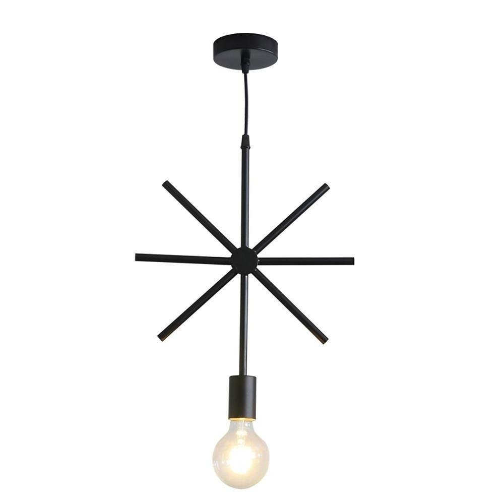 Metal Black and Gold Ceiling Light Rounded Square Pendant Lighting